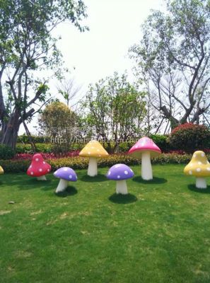 湖南園林景觀創(chuàng)意蘑菇擺件 仿真植物玻璃鋼蘑菇 港城雕塑批發(fā)零售廠家