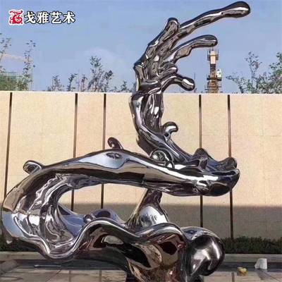 城市景觀雕塑 地產雕塑擺件 不銹鋼材質 戈雅雕塑廠家